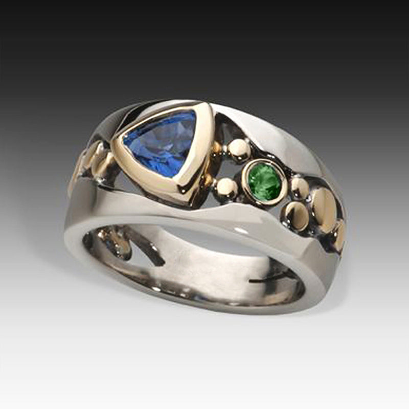 Anillo elegante con piedra verde - diseño fino y sofisticado